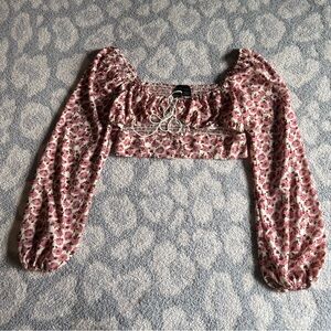 Windsor Floral Cut Out Boho Crop Top